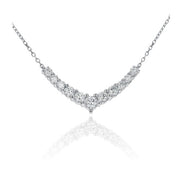 18K White Gold Diamond V-Necklace